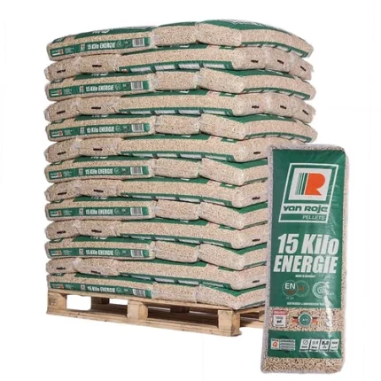 Granulés de Bois Premium Allemands Van Roje - Palette 975kg (65 sacs)
